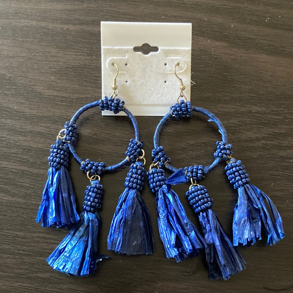 Blue Ring w/ 4 Confetti Earrings